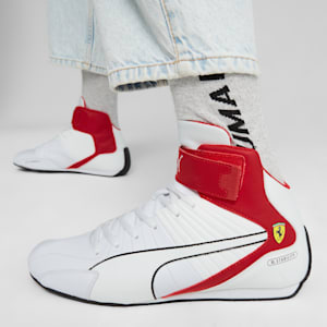 Red puma high top shoes top